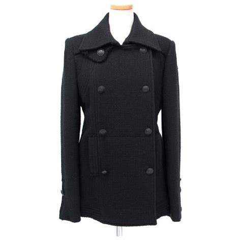 manteau chanel noir|Chanel women's coats .